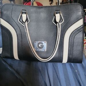 G by Guess Black and White Tote
